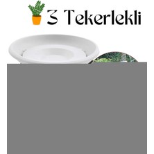 HomeCare 2 li 25 cm Tekerlekli Saksı Altlığı Seti Beyaz 714453