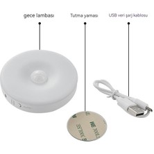 Light Indüksiyon Gece Lambası 3pcs LED Şarj Manyetik Emme Gece Lambası (Yurt Dışından)