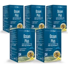 Ocean Limon Aromalı Ocean Plus Balık Yağı 1200 Mg 50 Kapsül 5 Adet