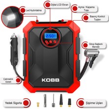 Kobb KB200 12VOLT 150 Psı Ayarlanabilir Dijital Basınç Göstergeli Hava Lastik Şişirme Pompası