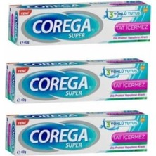 Corega Super Diş Protezi Yapıştırıcı Krem Tatsız 40GR 3 Adet