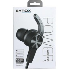 Syrox S32 Çift Bataryalı Bluetooth'lu Kulakiçi Spor Kulaklık Mıknatıslı S32- Siyah