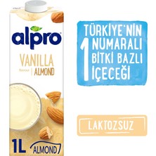 Alpro Vanilya Badem İçeceği 1lt Laktozsuz Bitkisel Vegan Süt