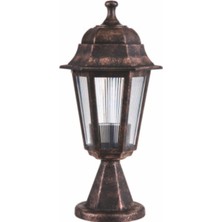 Zerpa Dekoratif Optik Altıgen Set Üstü Bahçe Aydınlatma Armatürü Bakır