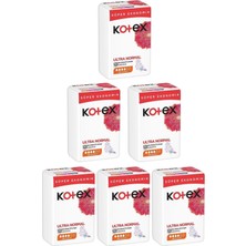 Kotex Ultra Normal 24'lü Ped 6 Paket Gün Boyu Konfor ve Nefes Alabilen Yüzey Özellikli