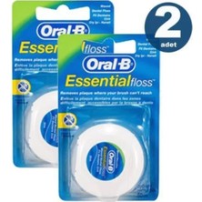 Oral-B Essential Floss Naneli Diş Ipi 50 Metre X 2 Adet Ef002