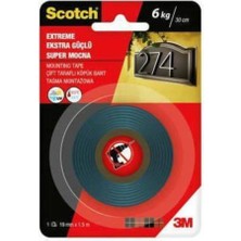 3m Scotch 4002 Ekstra Güçlü Çift Taraflı Köpük Bant 19 mm x 1,5 M