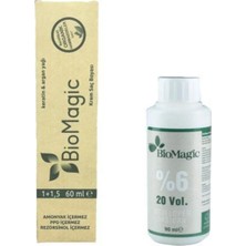 Biomagic Amonyaksız Krem Saç Boyası 60 Ml 4.00 Kahve Oksidan 90 Ml