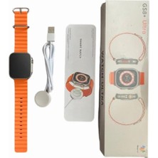 EC Shop Hızlıcaal Akıllı Saat, Watch 8 Gps Gs8 Ultra 45MM Tam Ekran Akıllı Saat Turuncu, Ios ve Androıd Uyumlu