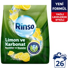 Rinso Toz Çamaşır Deterjanı Limon ve Karbonat Renkliler ve Beyazlar İçin 4 KG