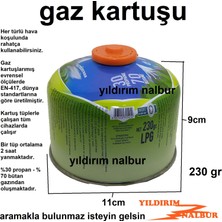 Kamp Ocak Tüp Kartuş 230 gr Nargile Gaz Kartuş