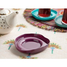 English Home Charm Cam Çay Tabağı Mor