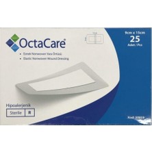 Octacare Nonwoven Steril Pedli Esnek Yara Örtüsü 9cmx15cm Tekli Steril Paket 25'li Kutu 20915