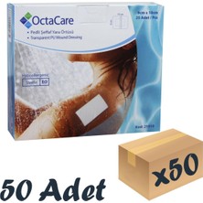 Octacare Şeffaf Pedli Su Geçirmez  Örtüsü 9cm x 10CM 50 Adet Steril Tekli Paket
