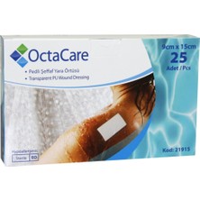 Octacare Şeffaf Pedli Su Geçirmez 9CM*20CM   Örtüsü - (5 Adet) Su Geçirmez Şeffaf 9cm*20 (5