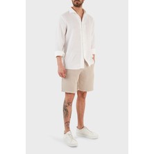 Armani Exchange Keten Suni Ipek Twill Bermuda Erkek Bermuda 8NZS67 Znfnz 1724