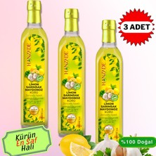 Hanzade Bitkisel Limon Sarımsak Maydanoz Kürü 500 ml x 3 Adet Cam Şişe