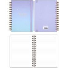 Matt Notebook A5 15X21 cm Spiralli Lastikli 2'li Tarihsiz Not Defteri Seti 1 Kareli 1 Çizgili