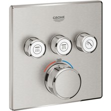Grohe Grohtherm Smartcontrol Üç Valfli Akış Kontrollü, Ankastre Termostatik Duş Bataryası - 29126DC0
