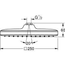 Grohe Tempesta 250 Cube Tepe Duşu 1 Akışlı - 26685000