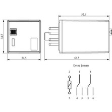 Emas RE1P08DC110 Röle 2 Kontak 8 Pin 110 V Dc