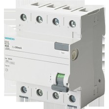 Siemens Siemens 5SV4342-0 25A 30MA 400V (3 Faz+Nötr) Kaçak Akım Koruma Rölesi