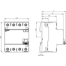 Siemens Siemens 5SV4342-0 25A 30MA 400V (3 Faz+Nötr) Kaçak Akım Koruma Rölesi