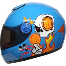 Mts SY118-ÇOCUK Kask Skull Blue Mts SY118-ÇOCUK Kask