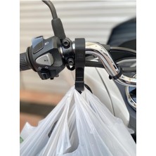 Payamade Honda Pcx Gidon Poşet Askı Aparatı Siyah / Diğer Açık Gidonlu Motosikletlerle Uyumlu