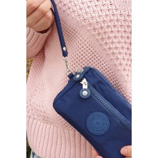 Nemo Bags Siyah Cüzdan Suya Dayanıklı Klinkır 3 Gözlü Bilekli Ön Fermuarlı