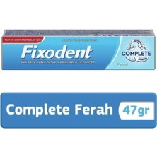 Fixodent Complete Naneli Diş Protez Yapıştırıcı Krem 47 gr Ferah Özellik ile Gün Boyu Konfor