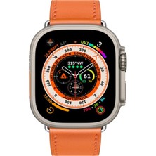 Lisa Butik Watch 8 Amax Ultra Uyumlu 49MM Akıllı Saat Vidalı Çift Kordon Kilitli Deri Kordonlu