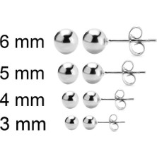 Alltarse 12 Çift Moda Hipoalerjenik Kulak Sapları Takı Hediyesi 3/4/5/6mm Küpe (Yurt Dışından)