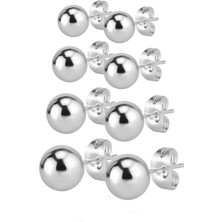 Alltarse 12 Çift Moda Hipoalerjenik Kulak Sapları Takı Hediyesi 3/4/5/6mm Küpe (Yurt Dışından)