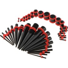 Alltarse 36 Adet Akrilik Kulak Germe Kiti 14G 00G Fişler Konikler Ölçer Kara Küpe (Yurt Dışından)