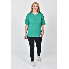 Zeren Moda Kadın Wear Baskılı  Oversize T-Shirt