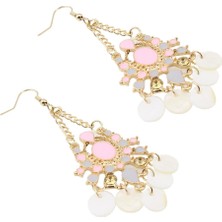 Alltarse Prettyia Shell Disk Dangle Damla Kristal Rhinestone Jewel Aksesuar Küpe (Yurt Dışından)