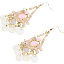 Alltarse Prettyia Shell Disk Dangle Damla Kristal Rhinestone Jewel Aksesuar Küpe (Yurt Dışından)