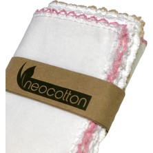 Neocotton 14'lü Bebek Pamuklu Ağız ve Yüz Temizleme Mendili Oyalı 22 x 22 cm