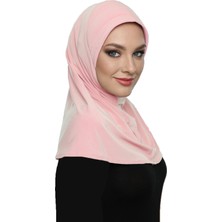 ELYSIANfidan Takmatik Sade Pudra Hazır Türban Tesettür Bone Namaz Örtüsü
