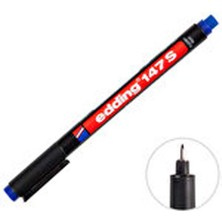 Edding 147S Permanent Asetat Kalem Mavi S Uç  (  3  Adet  )