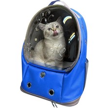 Tropheus Ufo Astronot Kedi Taşıma Çantası - 7 Hava Kanallı Pati Desenli 47X40X35CM (15KG)