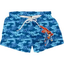 Slipstop Superman Short Mavi Çocuk Mayo