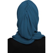 Fidan Bone Şallı Takmatik Taşlı Hazır Türban Tesettür Bone Namaz Örtüsü