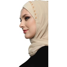 Fidan Bone Şallı Takmatik Taşlı Hazır Türban Tesettür Bone Namaz Örtüsü