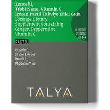 Talya Zencefil, Tıbbi Nane, Vitamin C İçeren Takviye Edici Gıda, 12 Adet Pastil