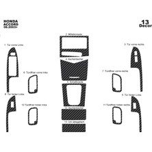 meriç cockpit design Meriç® Honda Accord Ön Torpido Kaplama Maun 13 Parça 2003-2009