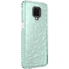 MobaxAksesuar   Xiaomii  Redmi Note 9 Pro Kılıf Bumper Şeffaf Buzlu Kapak Yeşil