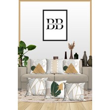Belle Benoit 6'lı Çift Tarafı Dijital Baskılı Hediyelik, Dekoratif, Koltuk Yastık Kılıfı, Kırlent Kılıfı Seti