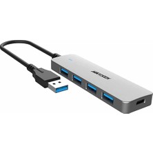 Hıkvısıon USB Hub 3.0 Udb Çoklayıcı 4in1 Dizüstü ve Bilgisayar Pc Kullanımı Için USB 3.0 Type-C Güç Çıkışlı DS401 (4 Port 3.0 USB Çoklayıcı)